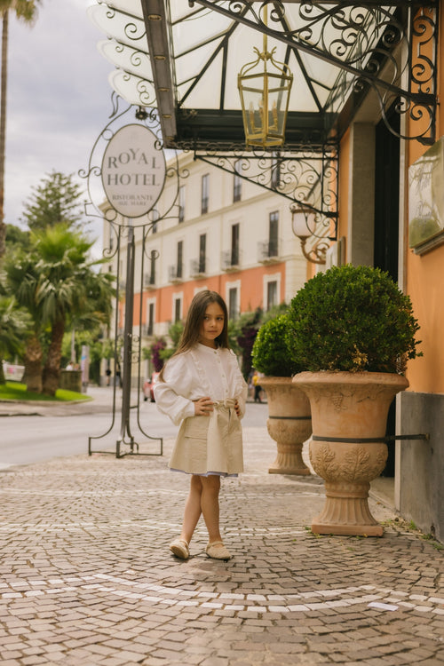 Charlie Petite | Lucie Skirt | Camel Melange