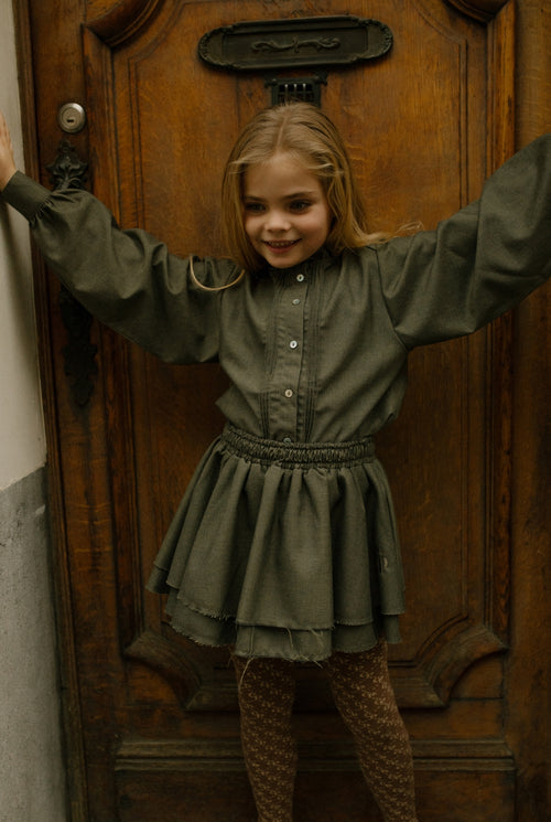Charlie Petite | Sadie Skirt | Forest Green