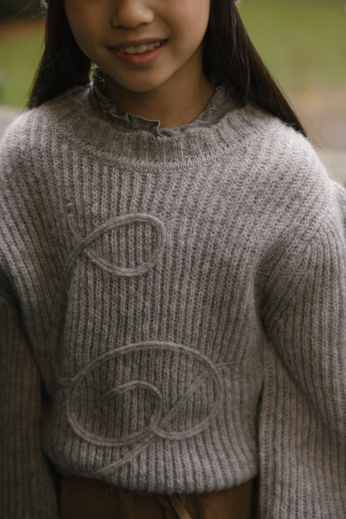 Charlie Petite | Hudson Sweater | Grey Melange
