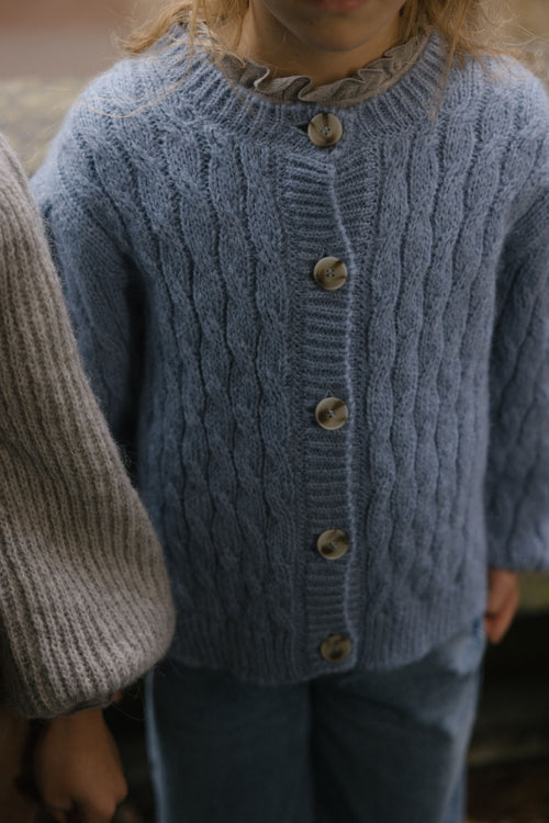 Charlie Petite | Lee Cardigan | Denim Blue