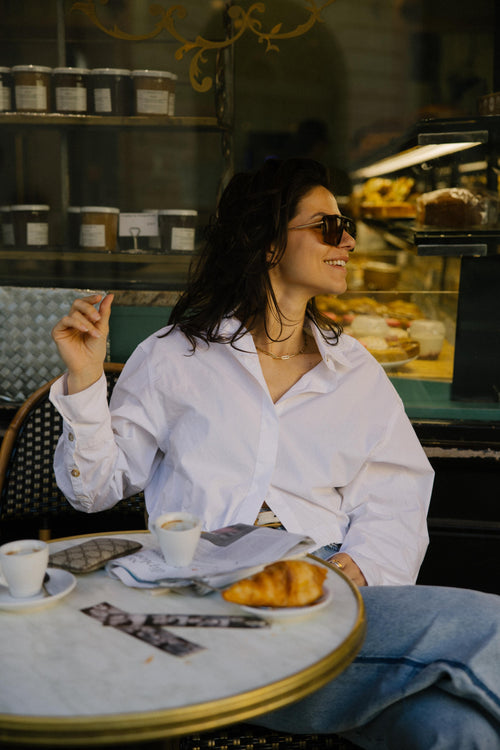 Charlie Petite | Odile Blouse - Mommy | White