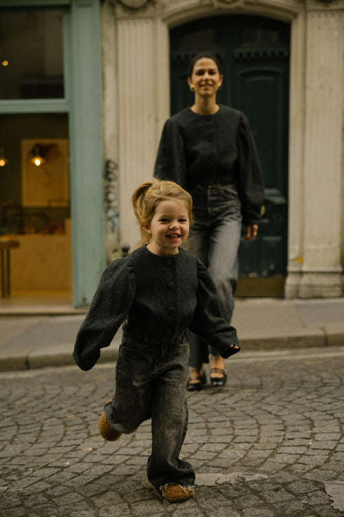 Charlie Petite | Odie Blazer - Mini | Black/Grey