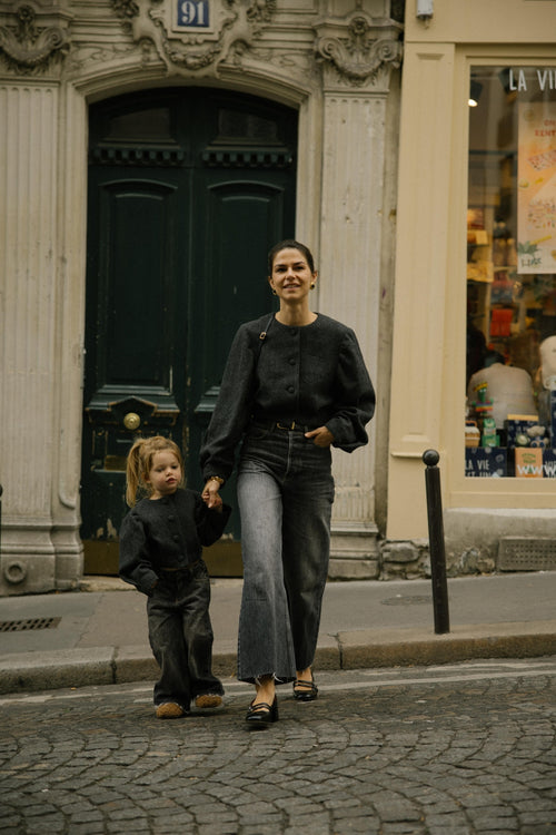 Charlie Petite | Odie Blazer - Mini | Black/Grey