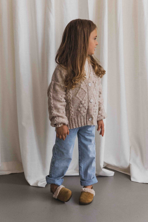 CHARLIE PETITE | KNIT CARDIGAN HERMINE BEIGE MELANGE