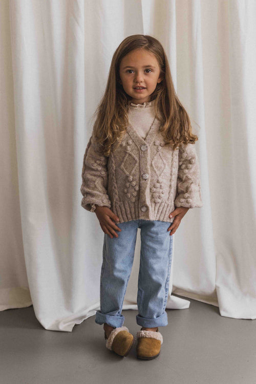 CHARLIE PETITE | KNIT CARDIGAN HERMINE BEIGE MELANGE