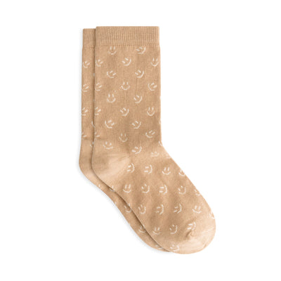 Charlie Petite | Jules Smiley Socks | Camel Melange