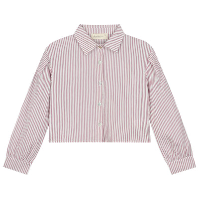 Isra Blouse | White/Red Stripes