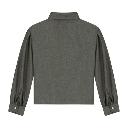 Charlie Petite | Gaby Blouse | Forest Green