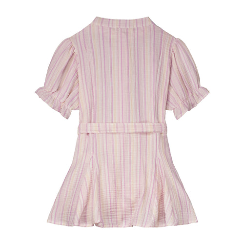 Charlie Petite | Ise Dress Stripes | Yellow/Pink