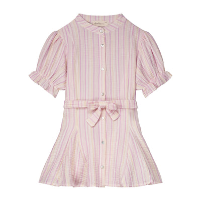 Charlie Petite | Ise Dress Stripes | Yellow/Pink