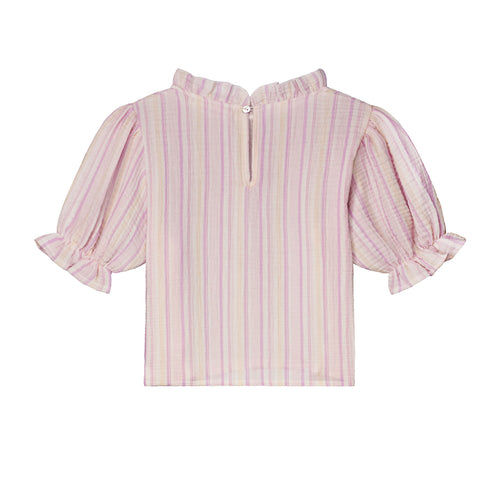 Charlie Petite | Isis Top | Stripes Yellow & Pink