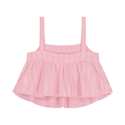 Charlie Petite | Lina Top | Stripes Pink/White