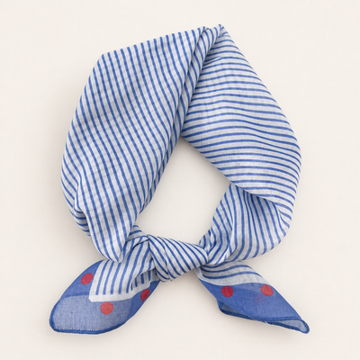 Charlie Petite | Lisa Scarf | Blue Stripes