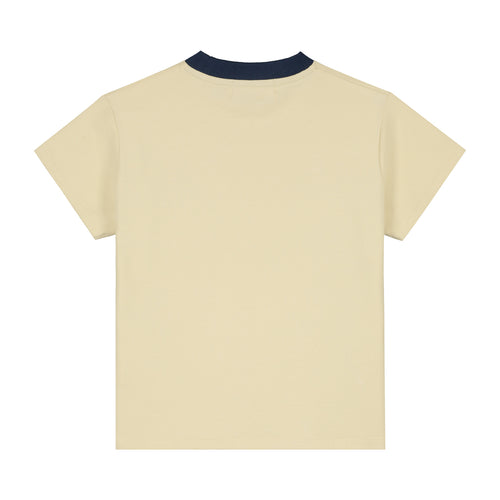 Charlie Petite | Luc T-Shirt | Cream/Navy