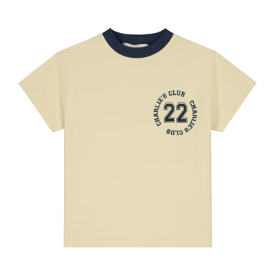 Charlie Petite | Luc T-Shirt | Cream/Navy