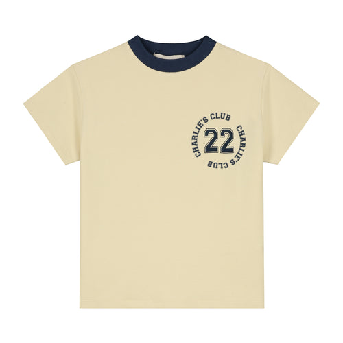 Charlie Petite | Luc T-Shirt | Cream/Navy