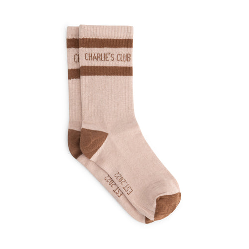 Charlie Petite | Luca Socks | Smoke Grey with Brown