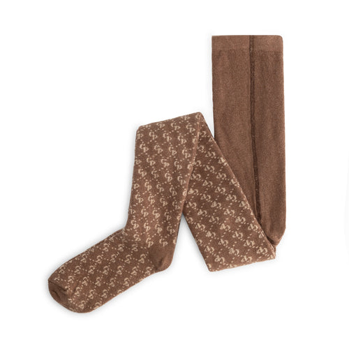 Charlie Petite | Nadia Tights | Dark Brown with Camel Melange