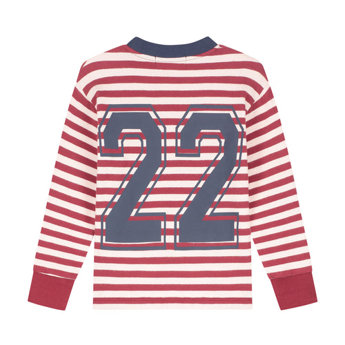 Charlie Petite | Neil Longsleeve | Stripes Bordeaux/Ecru