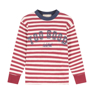 Charlie Petite | Neil Longsleeve | Stripes Bordeaux/Ecru