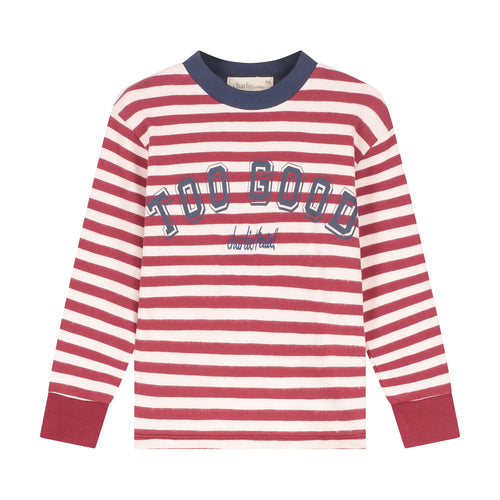 Charlie Petite | Neil Longsleeve | Stripes Bordeaux/Ecru