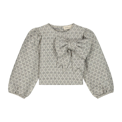 Charlie Petite | Nena Blouse | Black&White with Gold