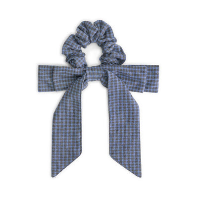 Charlie Petite | Niya Scrunchie | Blue/Grey Checked