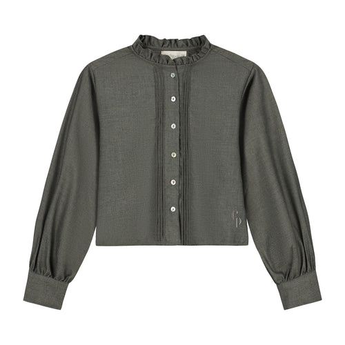 Charlie Petite | Noe Blouse | Forest Green