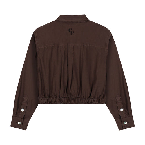 Charlie Petite | Odile blouse | Dark Brown