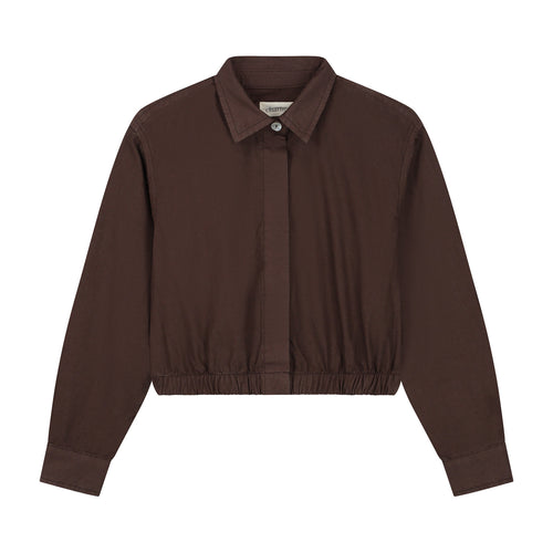 Charlie Petite | Odile blouse | Dark Brown