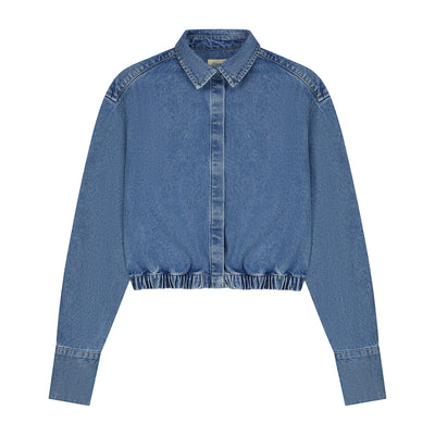Charlie Petite | Odile Blouse | Pale Blue