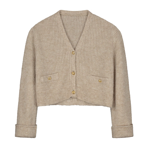 Charlie Petite | Olsen Cardigan - Mommy | Beige Melange