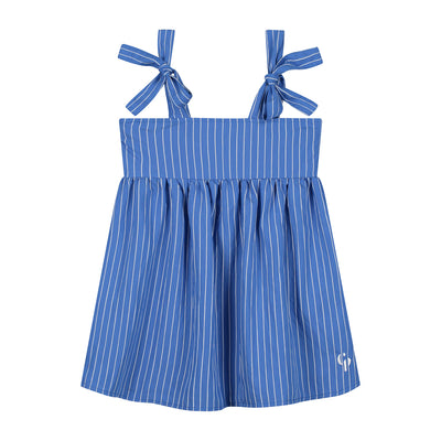 Poppy Dress | Blue/White Stripes