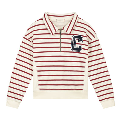 Parker Sweater | Stripes Bordeaux/Ecru