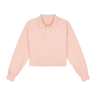 Pixy Polo Sweater | Pink Washed