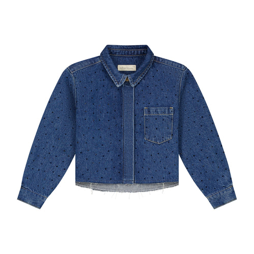 Charlie Petite | Sage Blouse | Medium Blue