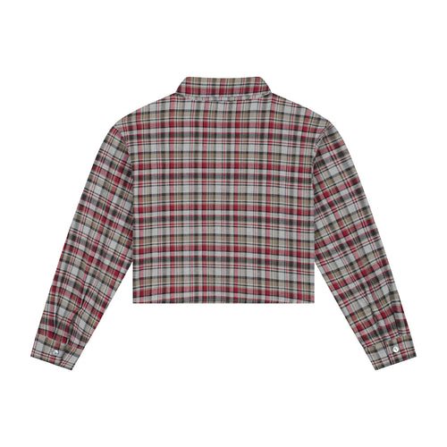 Charlie Petite | Sage Blouse | Red/Green/Grey Checked