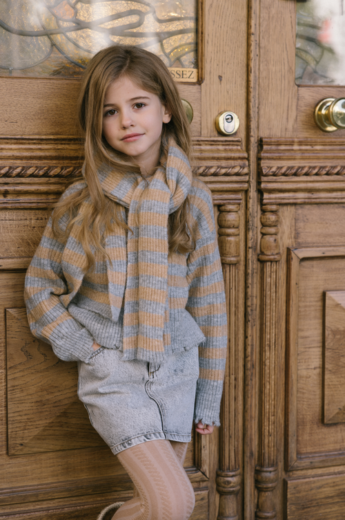 CHARLIE PETITE | Joan Sweater - Stripes Grey/Beige