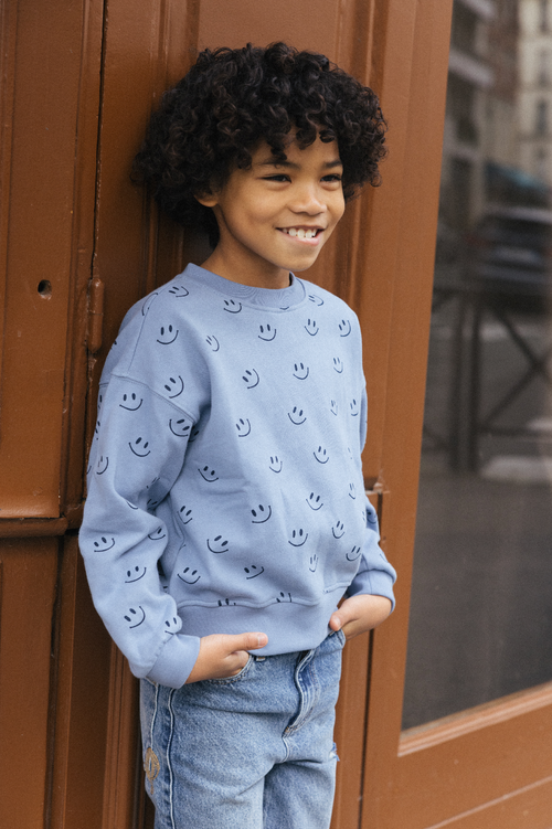 Charlie Petite | Jackson Sweater | Dusty Blue