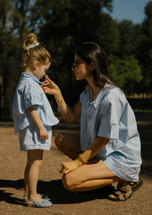 Charlie Petite | Milou Blouse - Mommy | Pale Blue