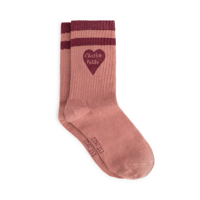 Charlie Petite | Soy Socks | Pink with Bordeaux