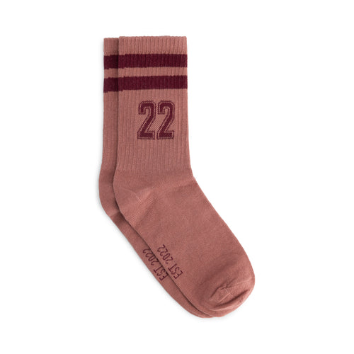 Charlie Petite | Sunny Socks | Pink with Bordeaux