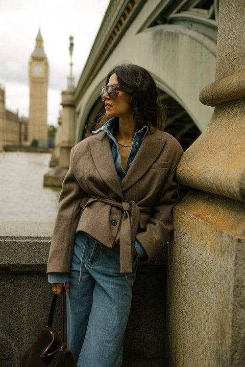 Charlie Petite | Olivia Mae Blazer | Brown