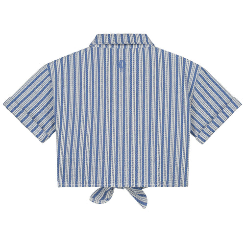 Charlie Petite | Georgie Blouse | Stripes Blue/White