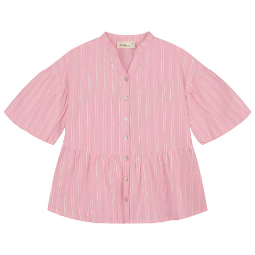 Charlie Petite | Isabelle Dress | Stripes Pink/White