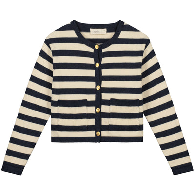 Charlie Petite | Jade Cardigan | Navy/Cream