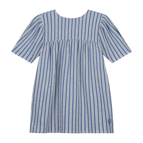 Charlie Petite | Lacy Dress | Stripes Blue/White