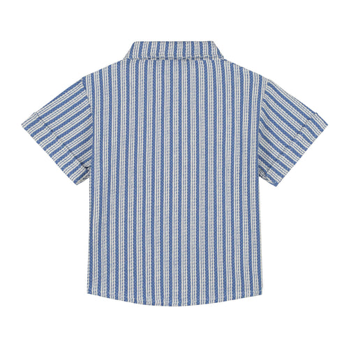 Charlie Petite | Len Blouse | Stripes Blue/White