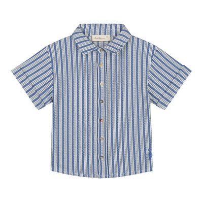 Charlie Petite | Len Blouse | Stripes Blue/White