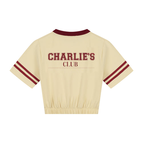 Charlie Petite | Lianne T-Shirt | Cream/Bordeaux